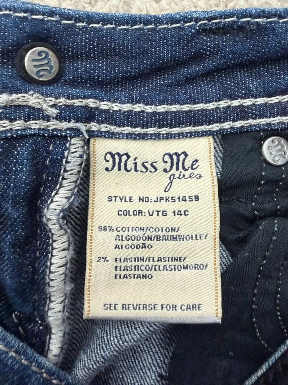 Miss Me Girls Bootcut  Embellished Western Jeans Size 8